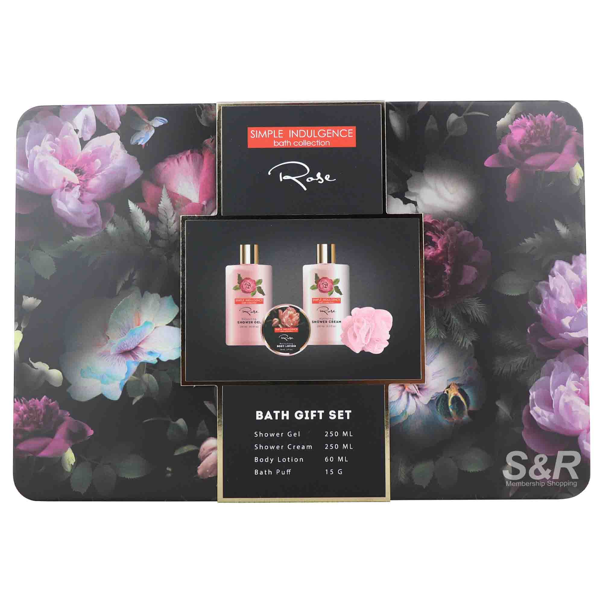 Simple Indulgence Bath Collection Rose Bath Gift 1 set Simple Indulgence Bath Collection Rose Bath Gift 1 set